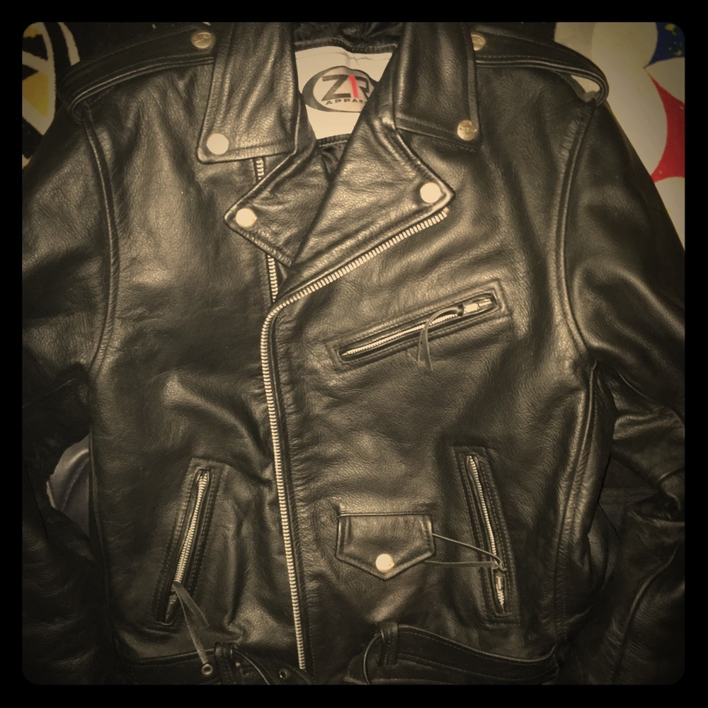 Black Leather jacket THICK QUALITY LEATHER